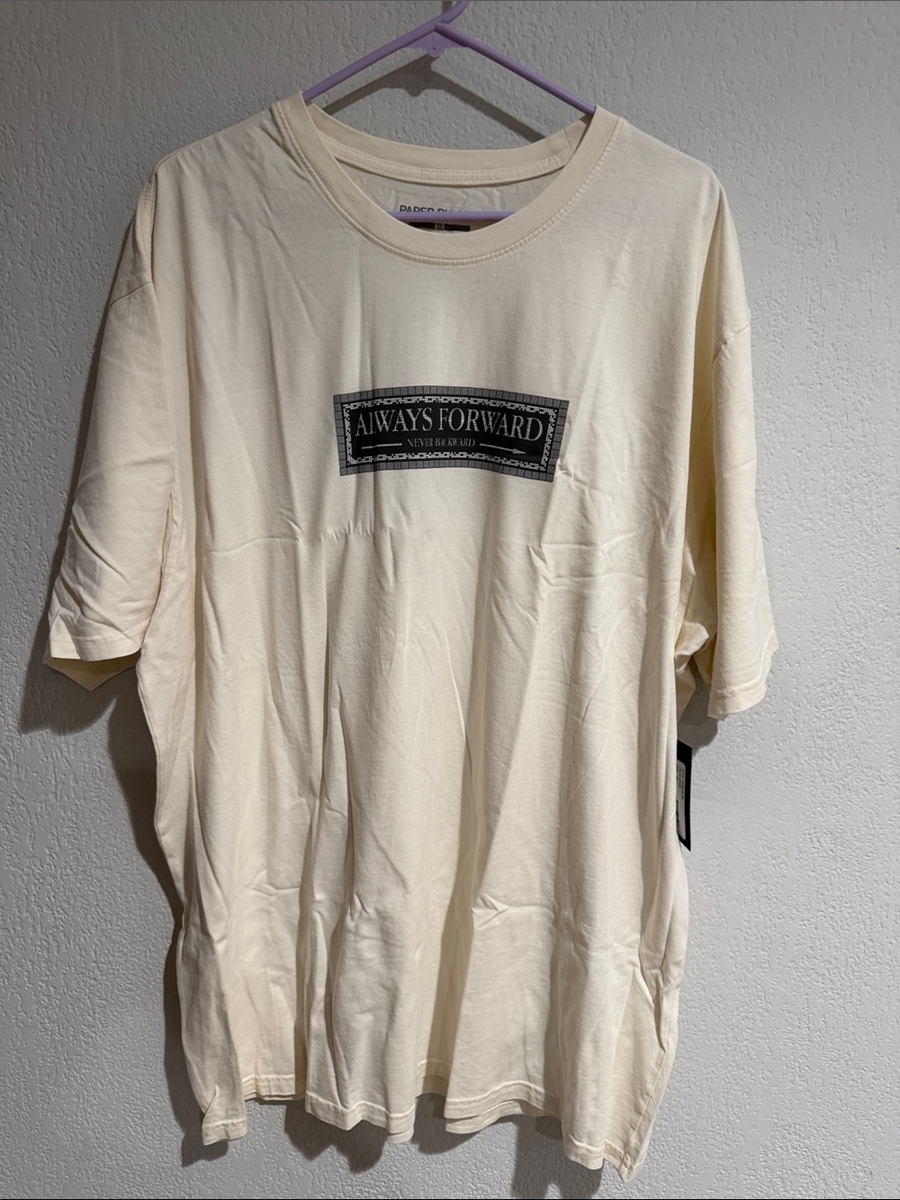 Paper Planes Always Forward Graphic Tee - Cream Men’s Shirt